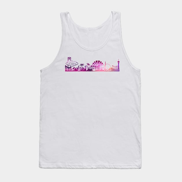 Las Vegas Strip Tank Top by Elenia Design